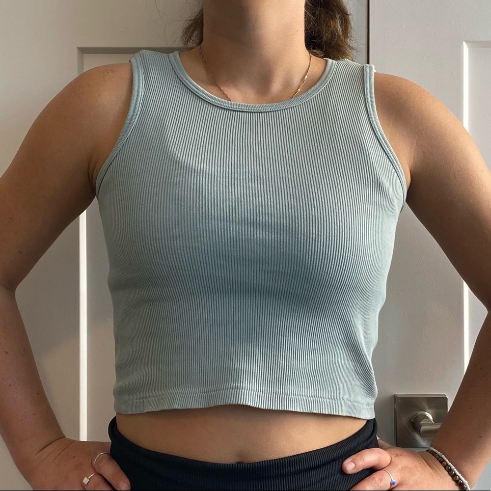 John galt dark sea foam green tank top